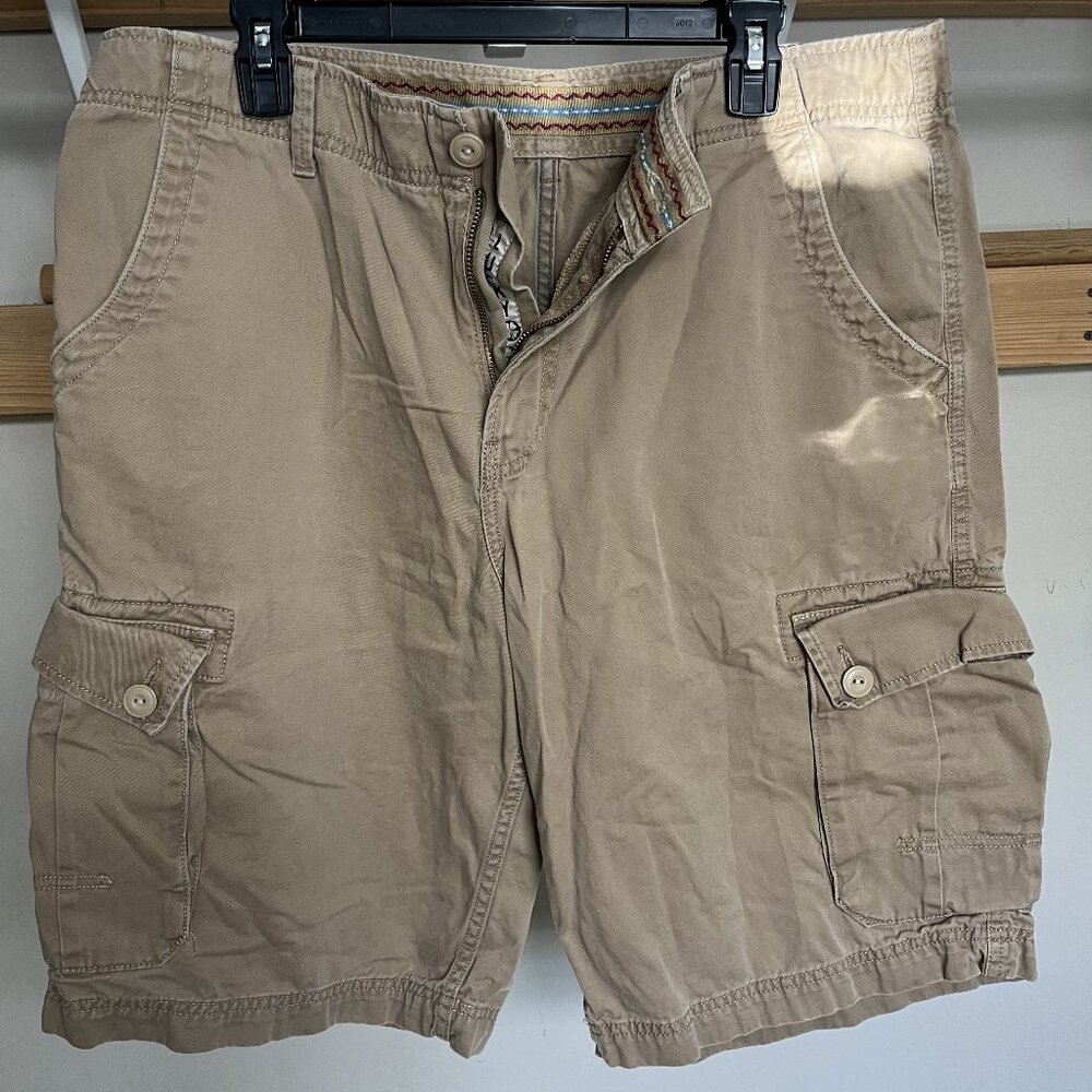 Lucky Brand Cargo Shorts, Khaki, 36